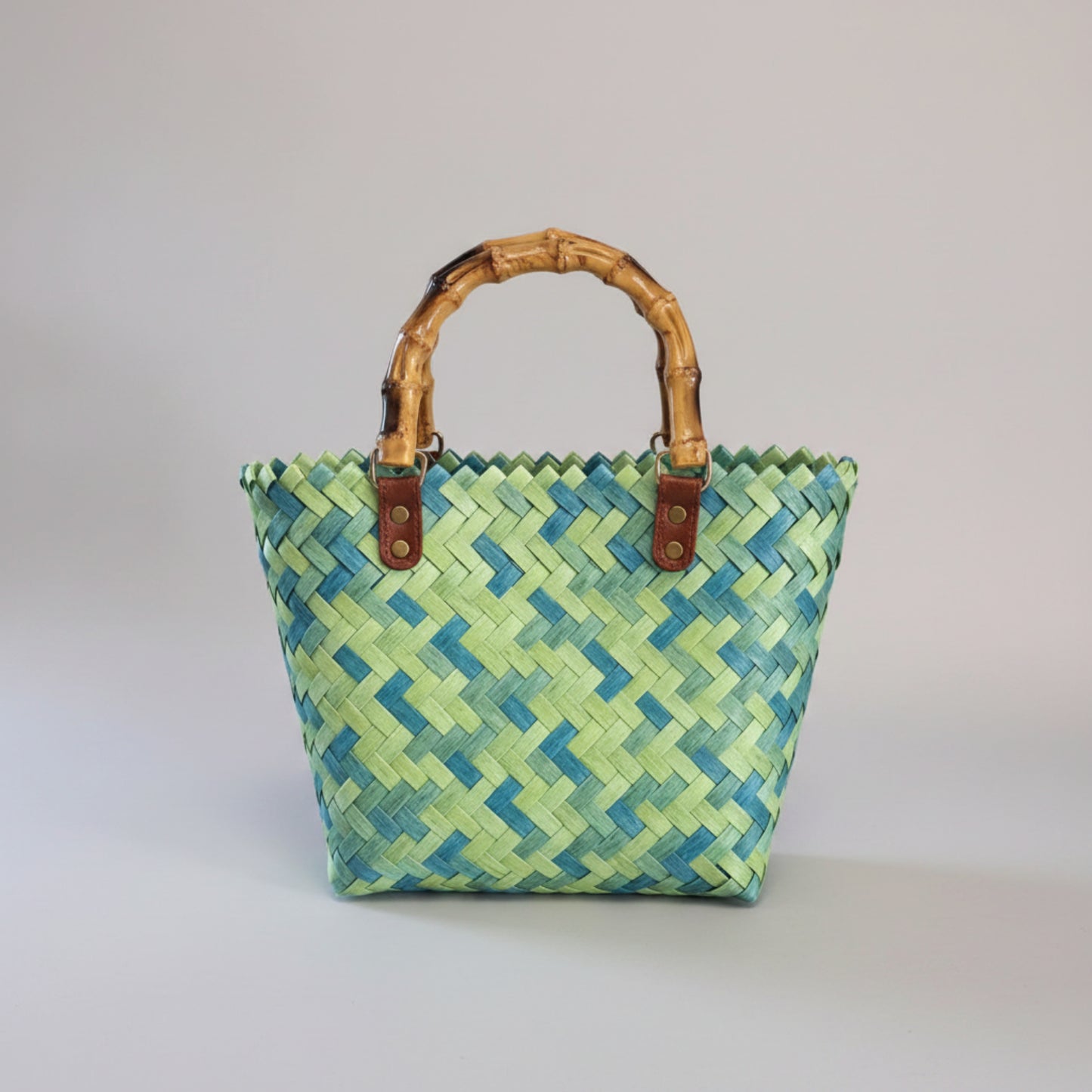 Striped Woven Beach Bag