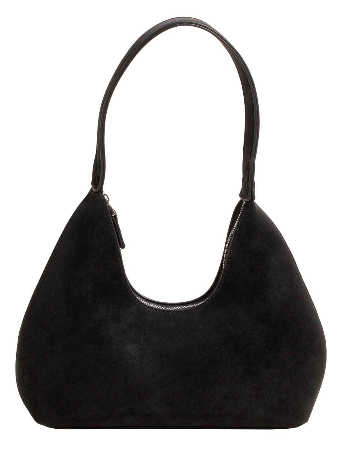 Suede Shoulder Bag with Zip | Lily Bloom