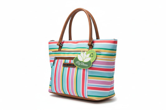Sunshine Stripe Tote Bag | Lily Bloom