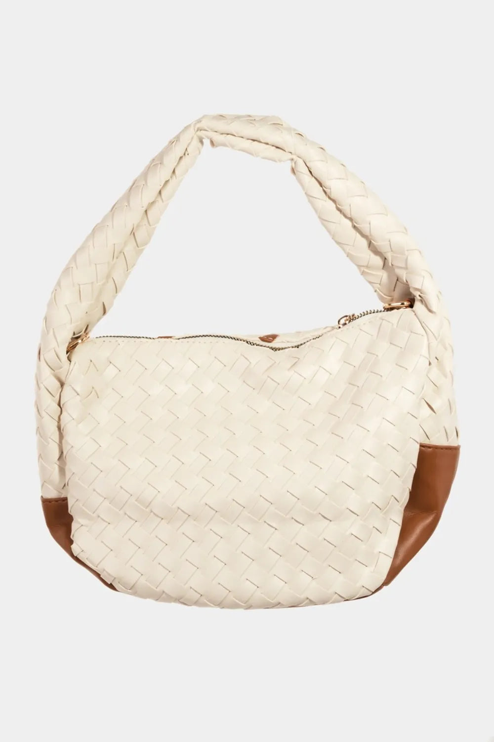 Tassel Detail Weave Semi Circle Bag | Lily Bloom