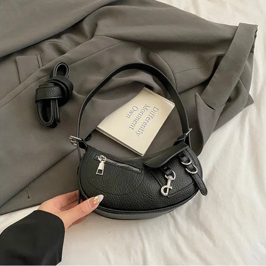 Textured Leather Shoulder Bag | Lily Bloom