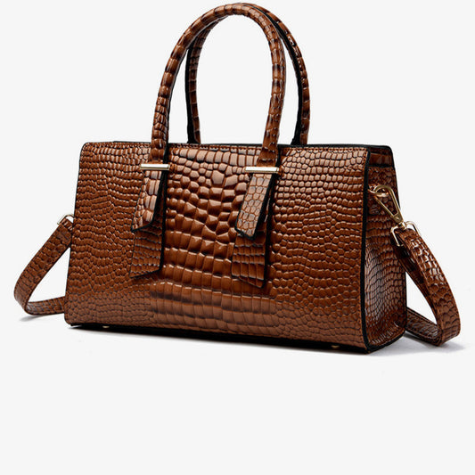 Textured Leather Handbag - Lily Bloom