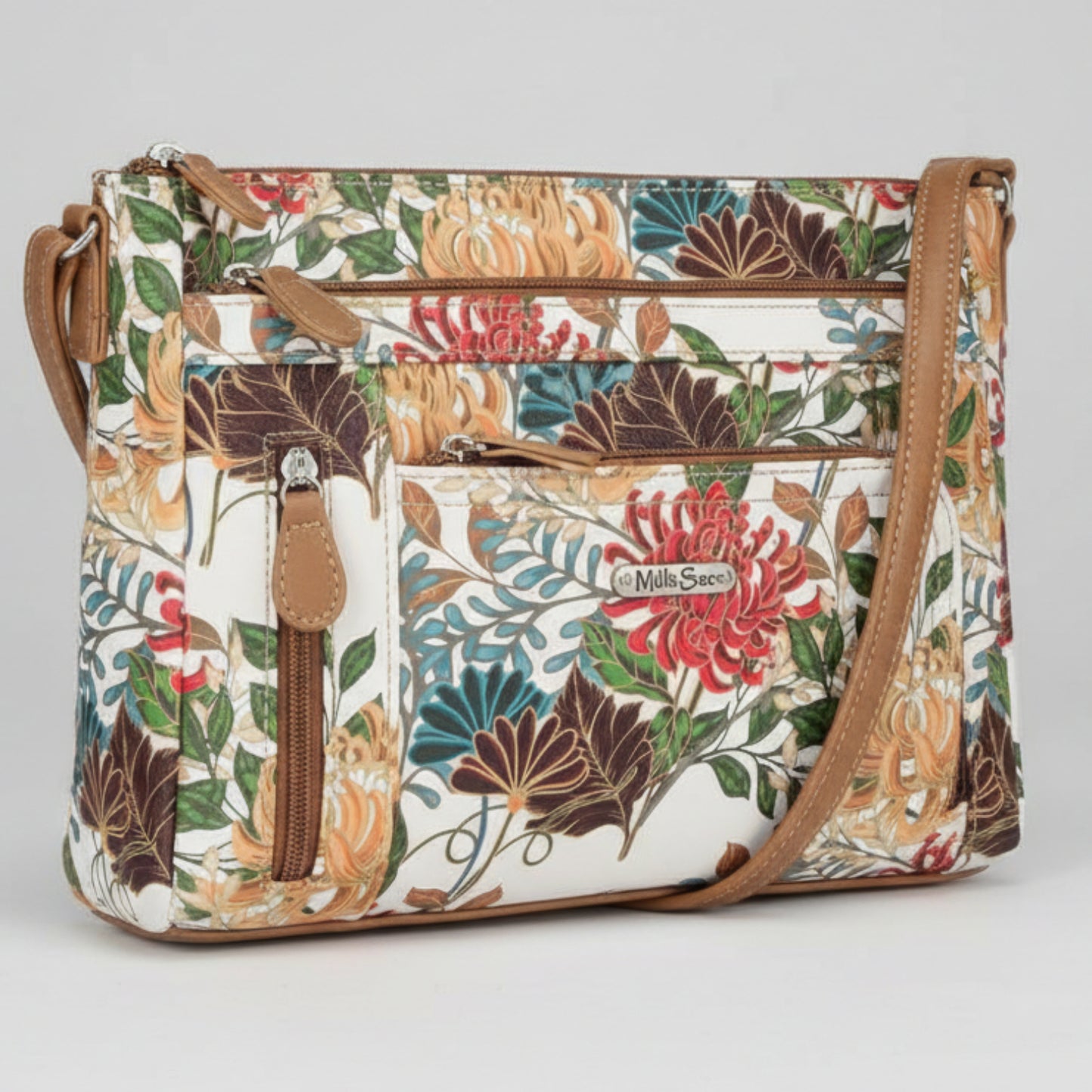 Top zip closure Crossbody Bag - Lily Bloom