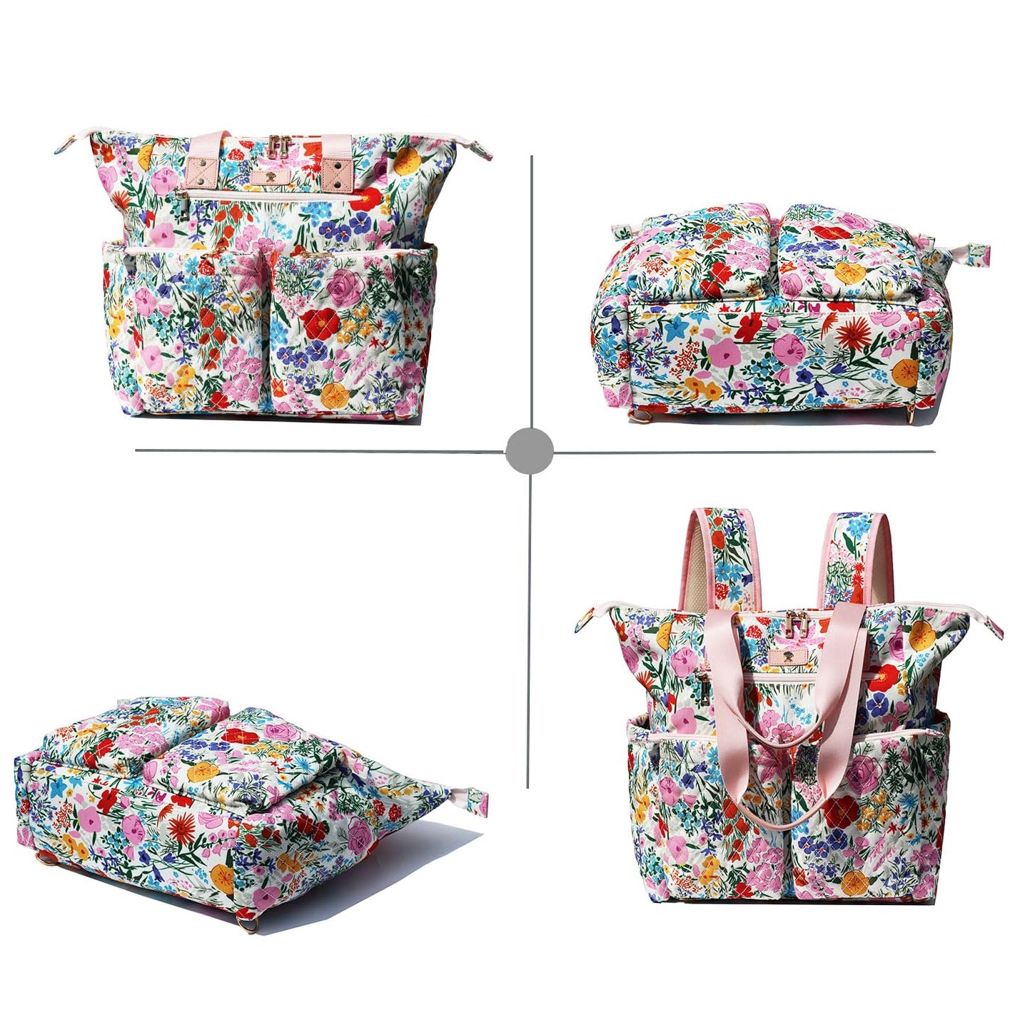 Tote Bag Backpack 2 in 1 for Multifunctional with Insulated Pockets