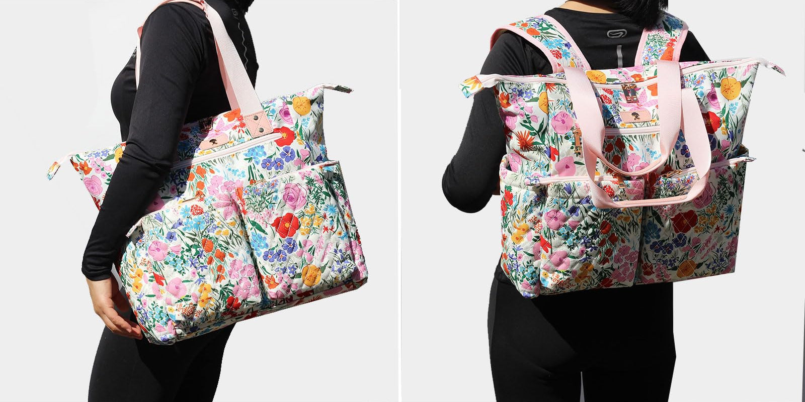 Tote Bag Backpack 2 in 1 for Multifunctional with Insulated Pockets