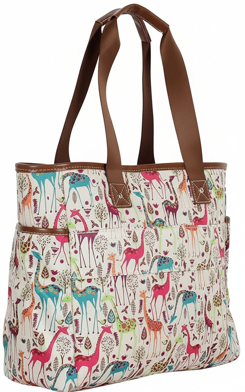 Large Capacity Tote Bag Satchel Shoulder Bag - Lily Bloom