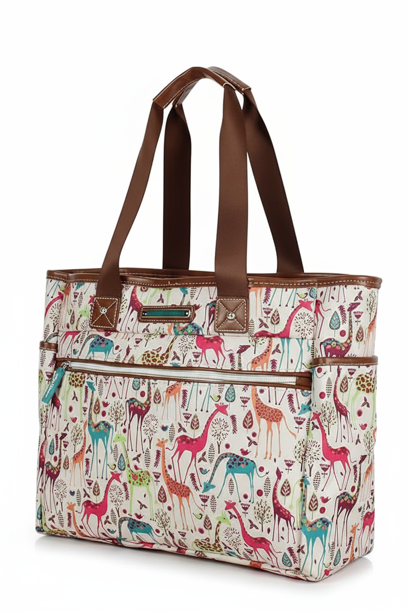 Large Capacity Tote Bag Satchel Shoulder Bag - Lily Bloom