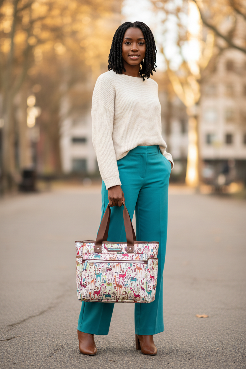 Large Capacity Tote Bag Satchel Shoulder Bag - Lily Bloom