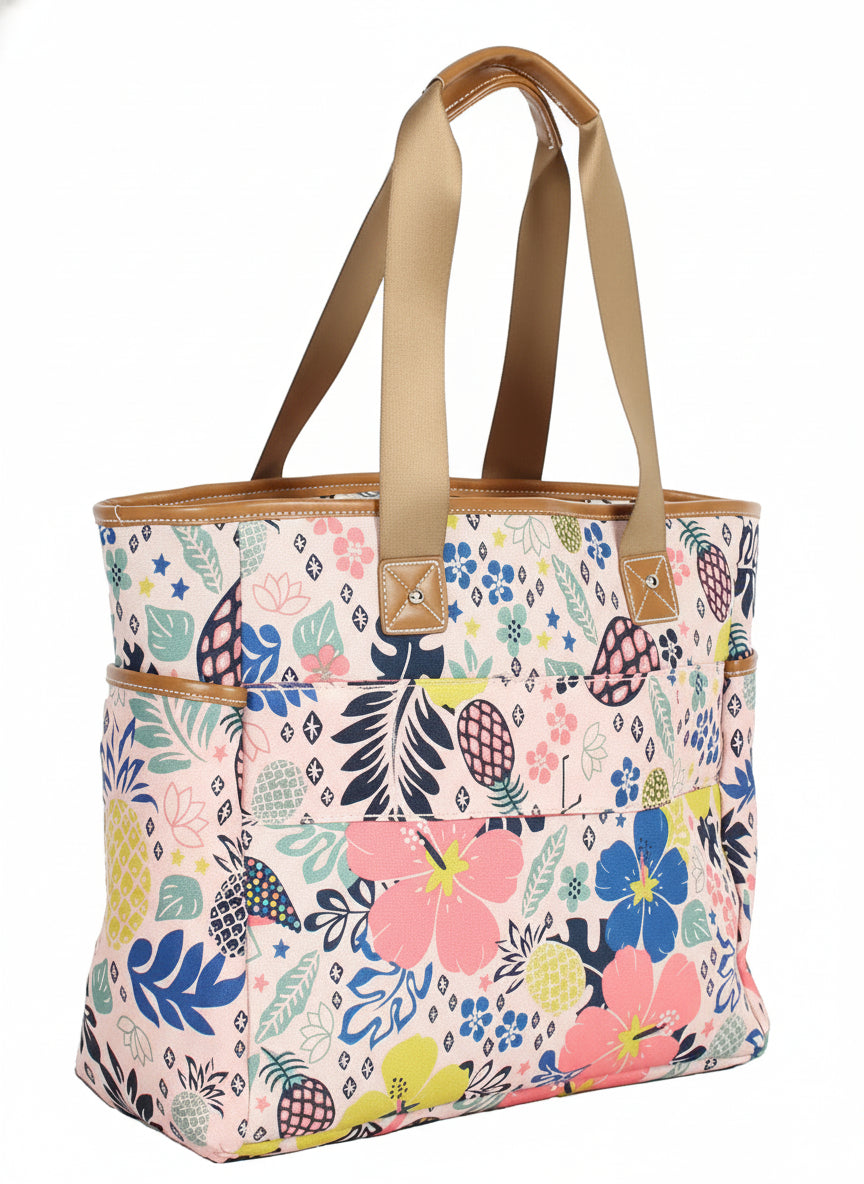 Large Capacity Tote Bag Satchel Shoulder Bag - Lily Bloom