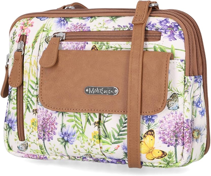 Triple Compartment Crossbody Bag - Lily Bloom