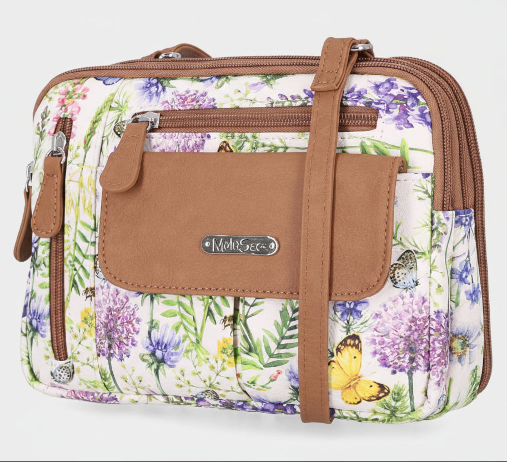 Triple Compartment Crossbody Bag - Lily Bloom