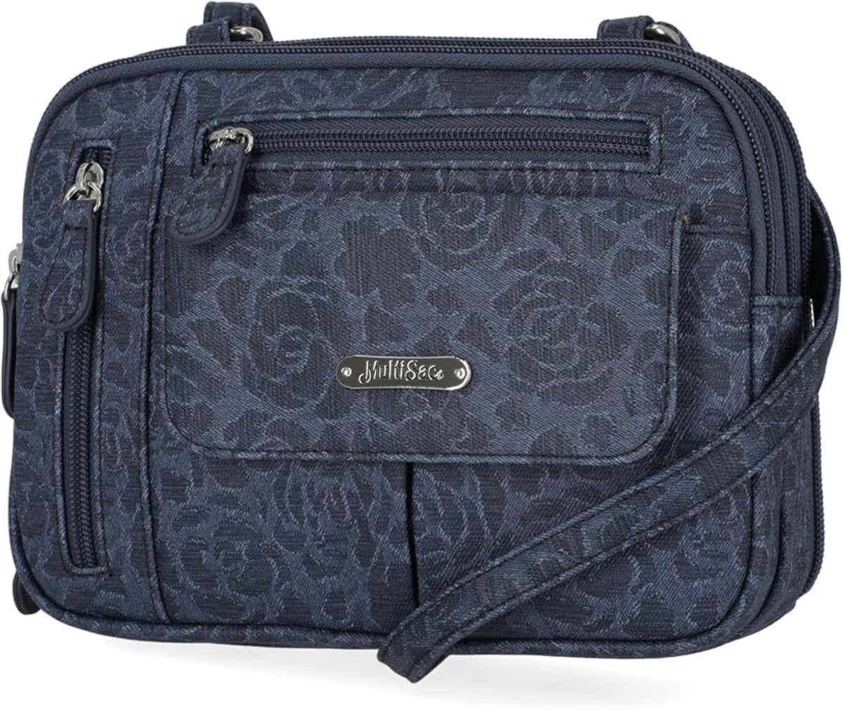 Triple Compartment Crossbody Bag - Lily Bloom