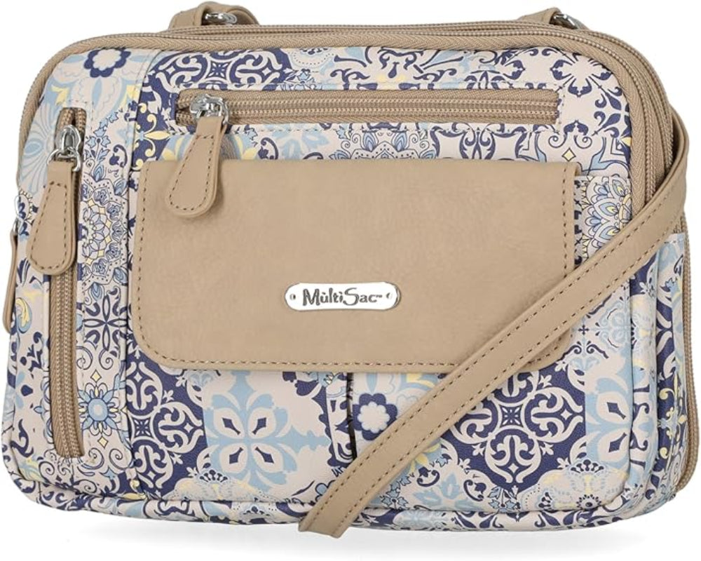 Triple Compartment Crossbody Bag
