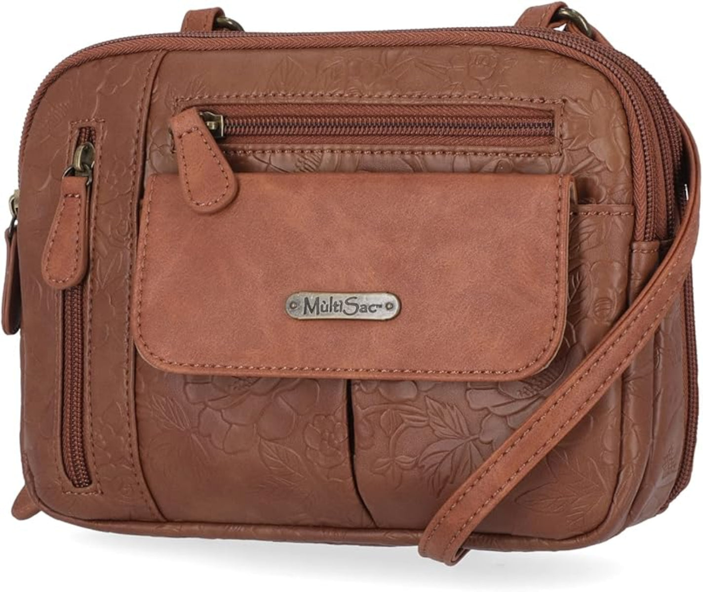 Triple Compartment Crossbody Bag - Lily Bloom