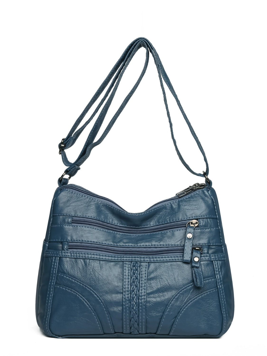 Vegan Leather Adjustable Strap Shoulder Bag