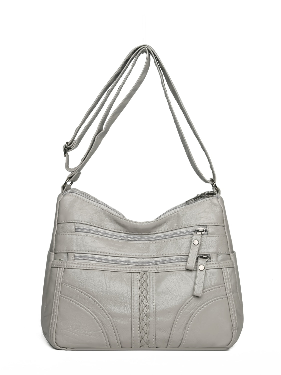Vegan Leather Adjustable Strap Shoulder Bag