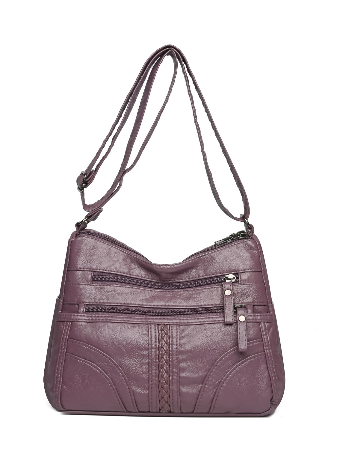 Vegan Leather Adjustable Strap Shoulder Bag
