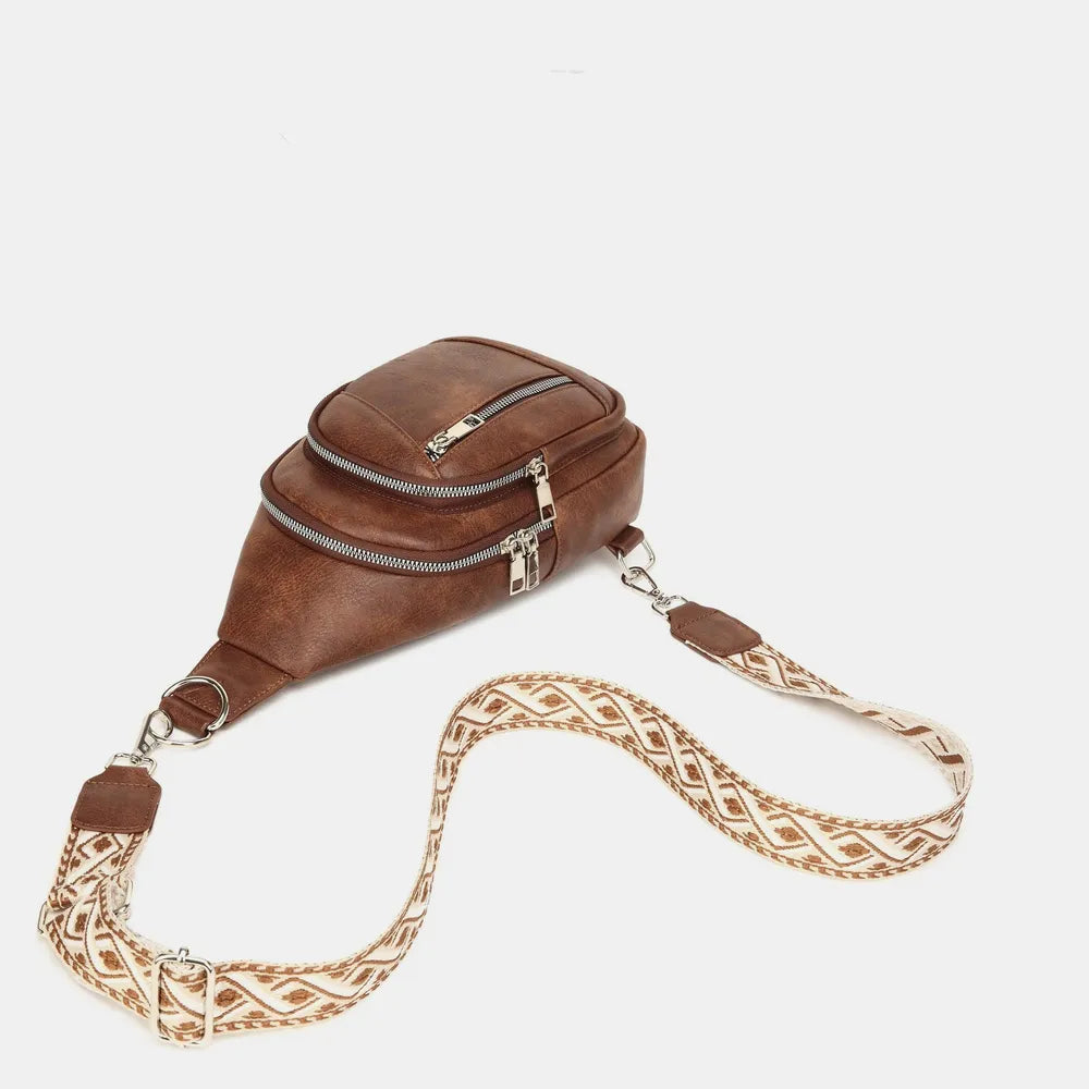 Vegan Leather Crossbody Bag with Two Detachable Strap | Lily Bloom