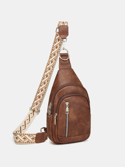 Vegan Leather Crossbody Bag with Two Detachable Strap | Lily Bloom