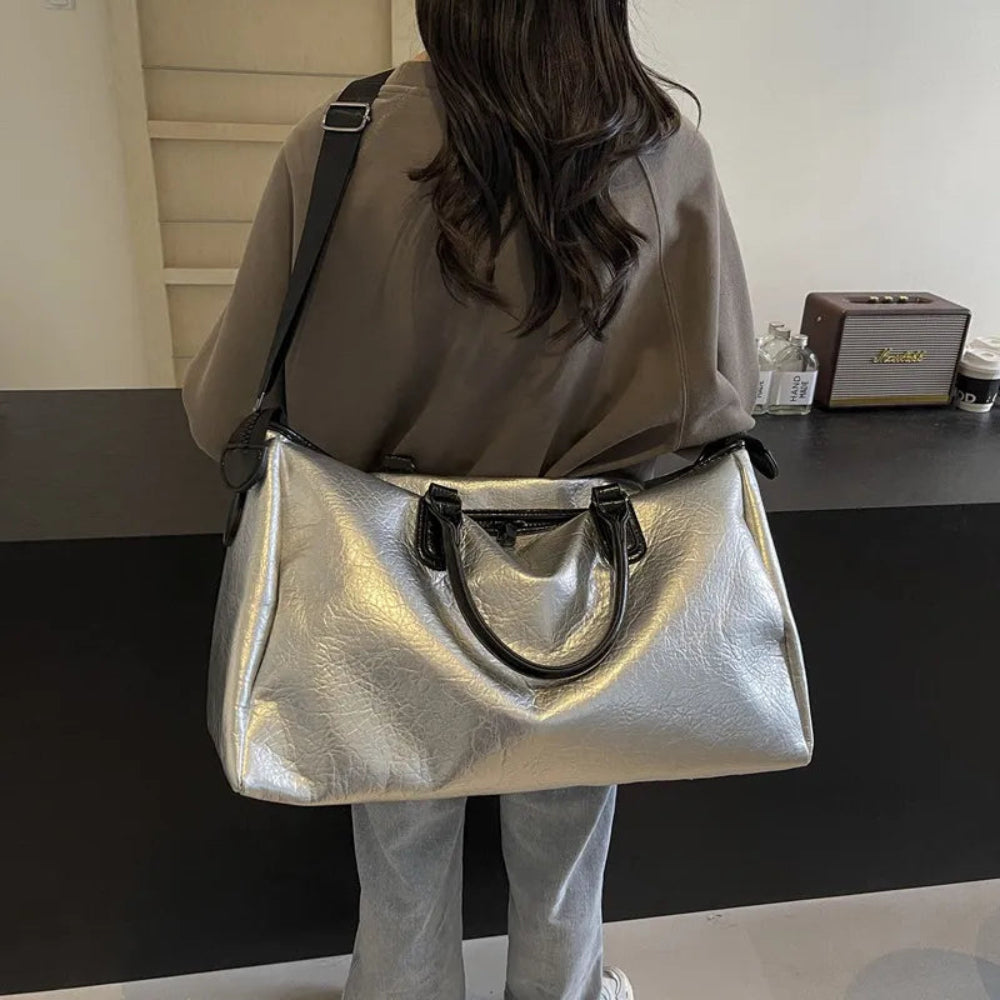 Vegan Leather Oversize Travel Bag | Lily Bloom