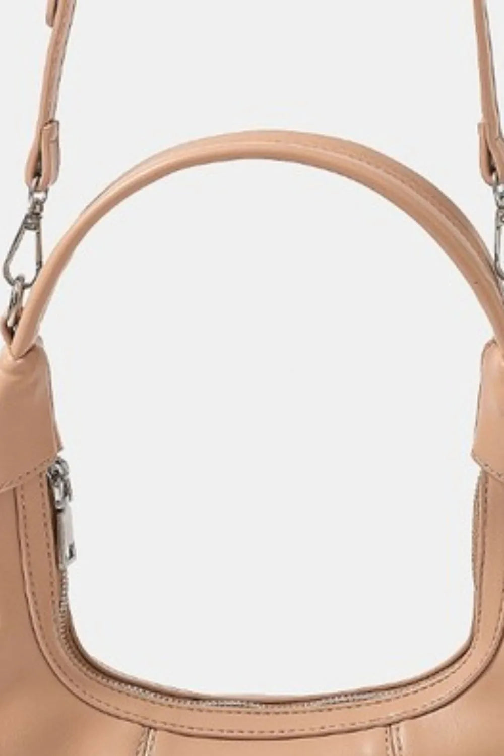 Vegan Leather Round Multi Panel Hand Bag | Lily Bloom