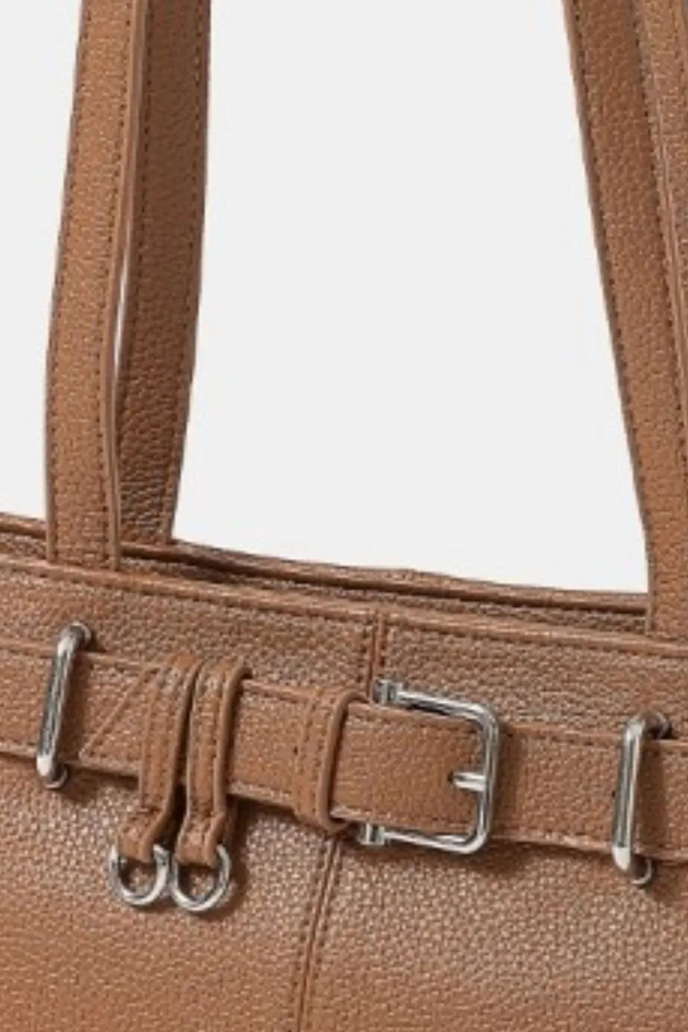Belt Strap Textured Vegan Leather Shoulder Bag | Lily Bloom