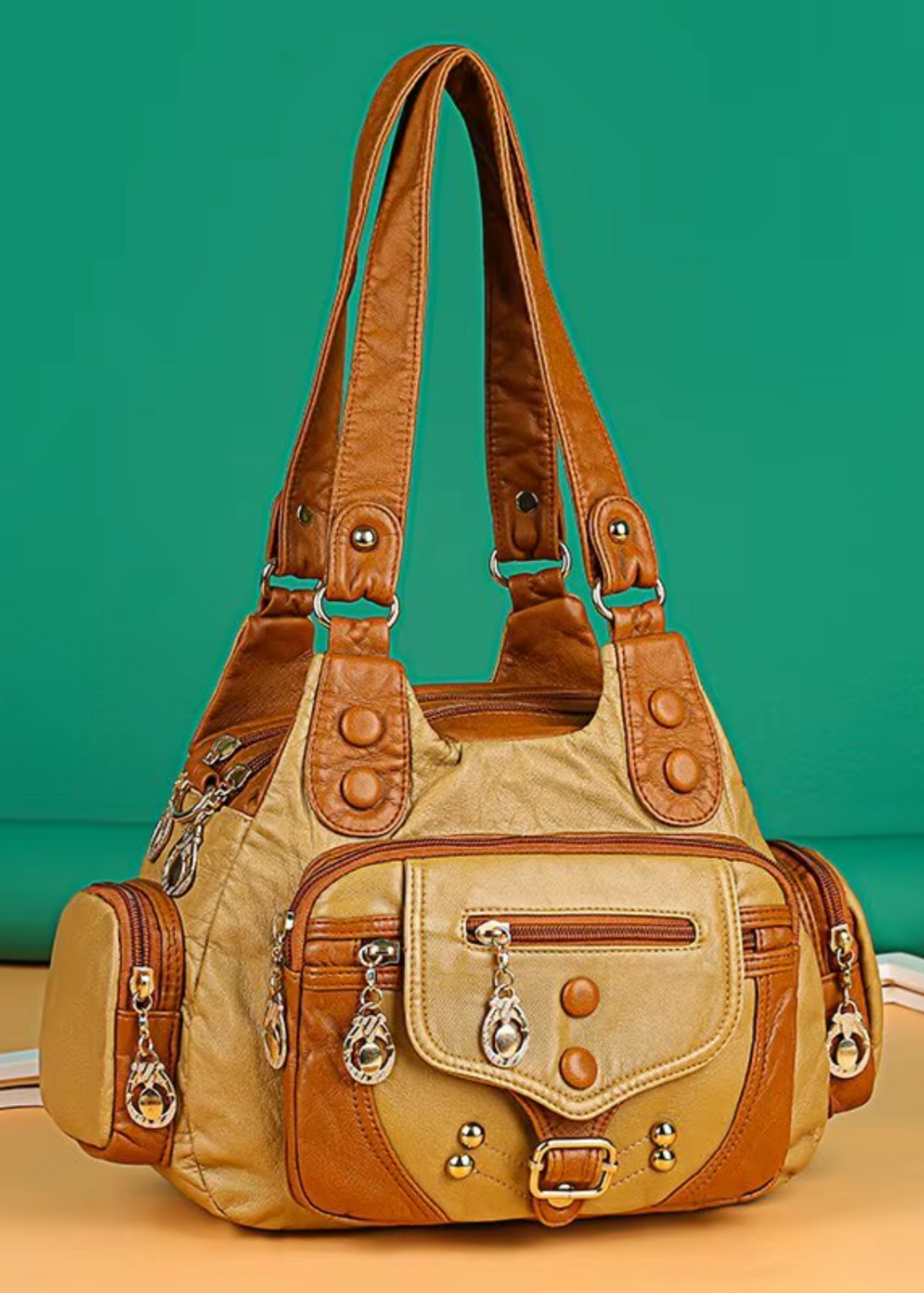 Vintage Leather Luxury Hand Shoulder Crossbody Soft Tote Bag