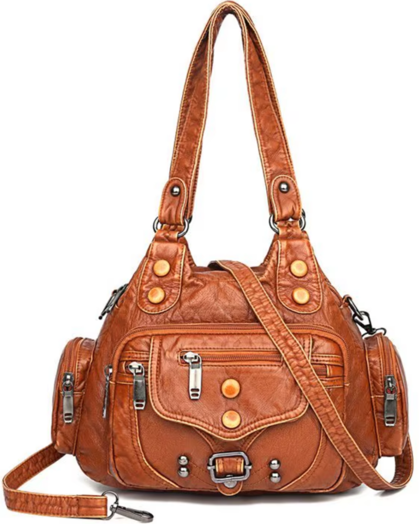 Vintage Leather Luxury Hand Shoulder Crossbody Soft Tote Bag