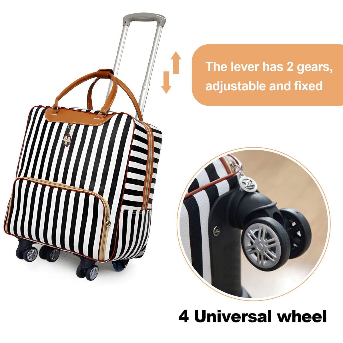 Wheeled Underseat Carry-On Duffle Bag – Spinner Trolley Luggage