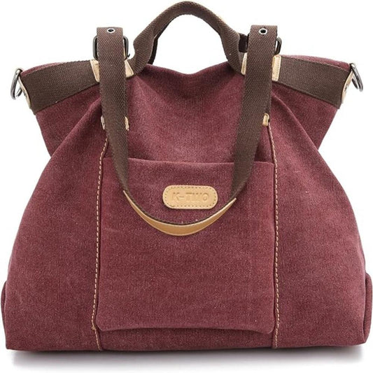 Women Shoulder Hobo Canvas Top Handle Tote Crossbody Handbag - Lily Bloom Store