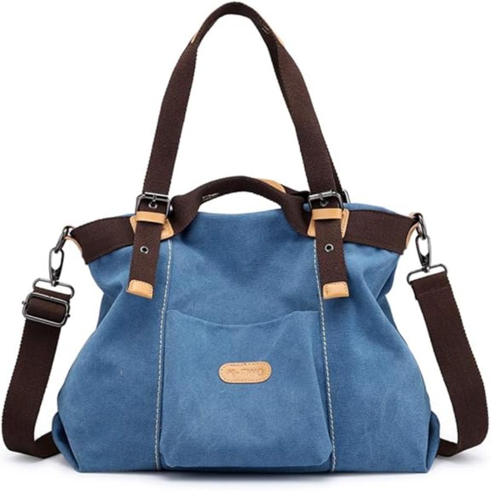 Women Shoulder Hobo Canvas Top Handle Tote Crossbody Handbag - Lily Bloom Store