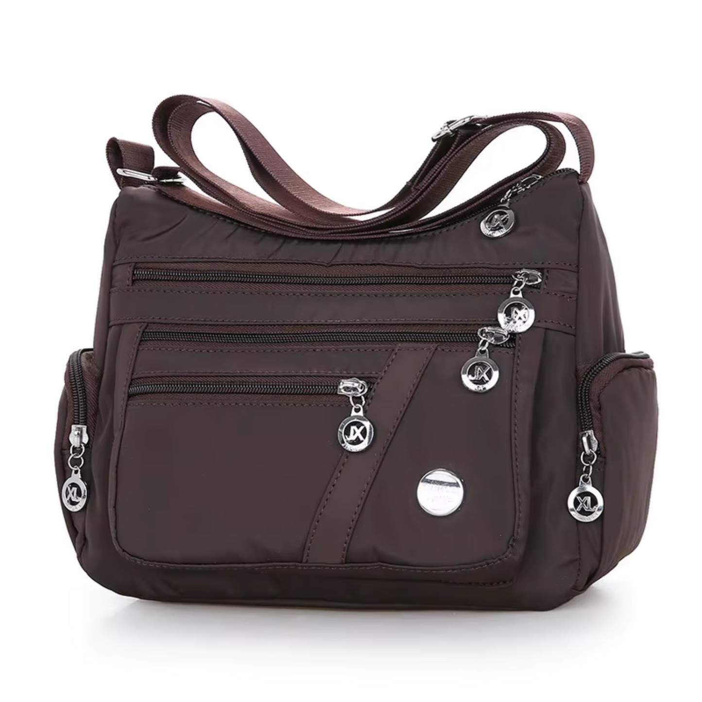 Women's Shoulder Lightweight Crossbody Multiple Pockets Messenger Bag - Lily Bloom