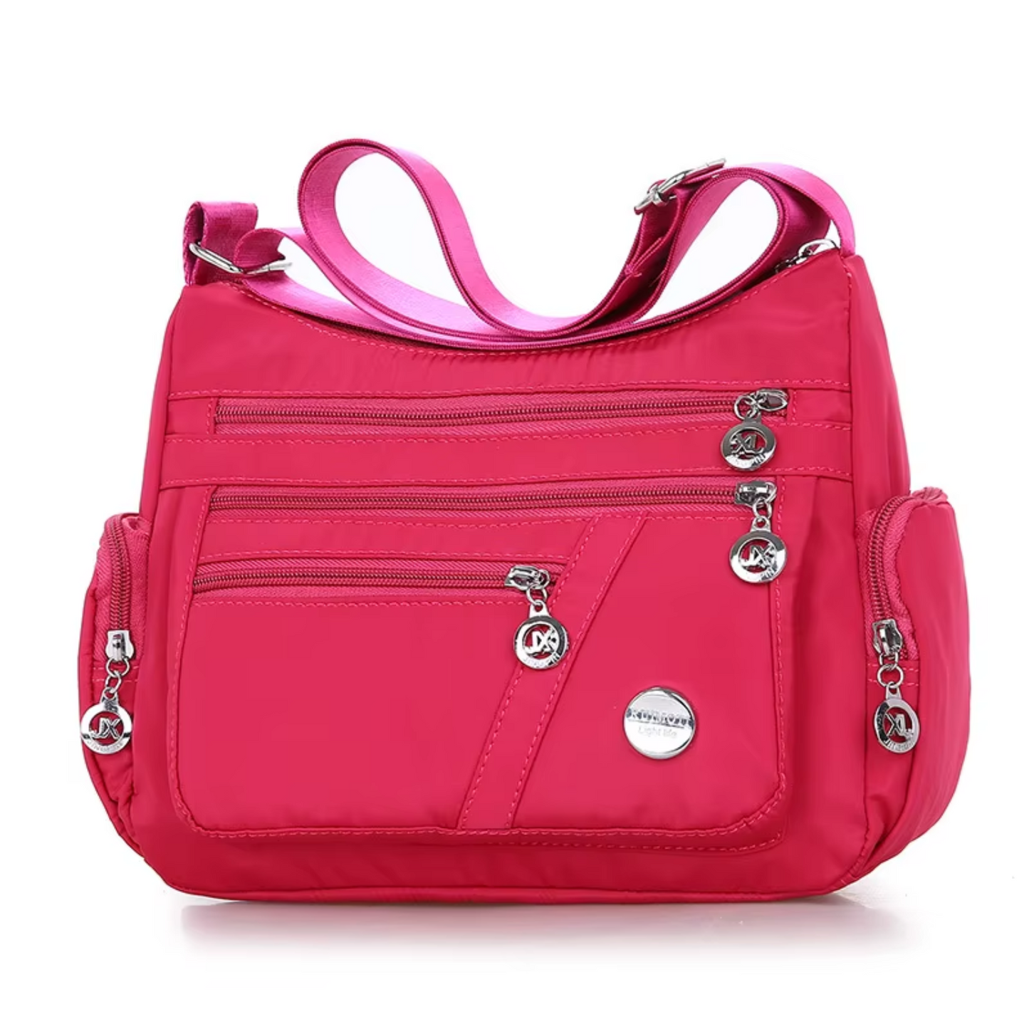 Women's Shoulder Lightweight Crossbody Multiple Pockets Messenger Bag - Lily Bloom