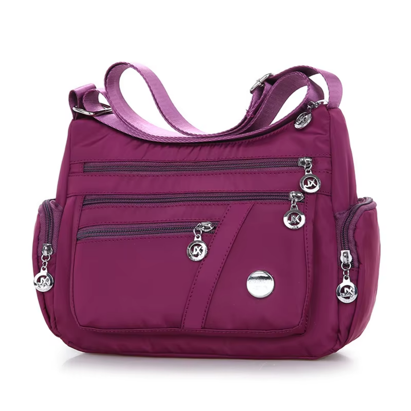 Women's Shoulder Lightweight Crossbody Multiple Pockets Messenger Bag - Lily Bloom