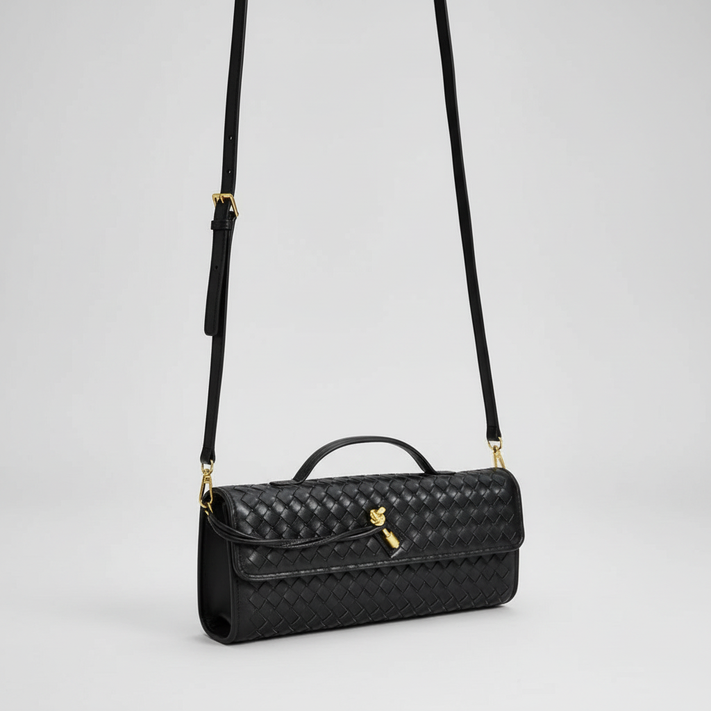 Woven Leather Crossbody Bag