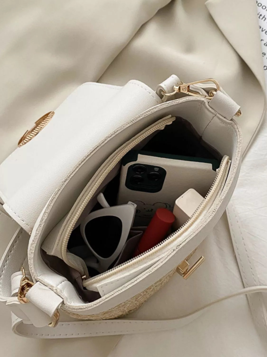 Woven Straw Crossbody Bag | Lily Bloom