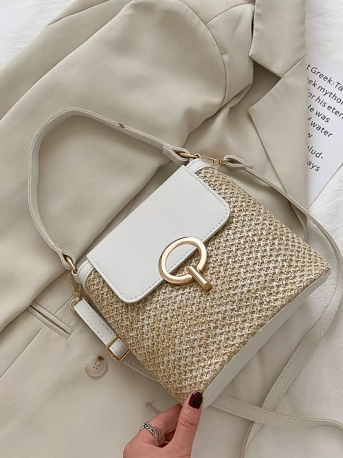 Woven Straw Crossbody Bag | Lily Bloom