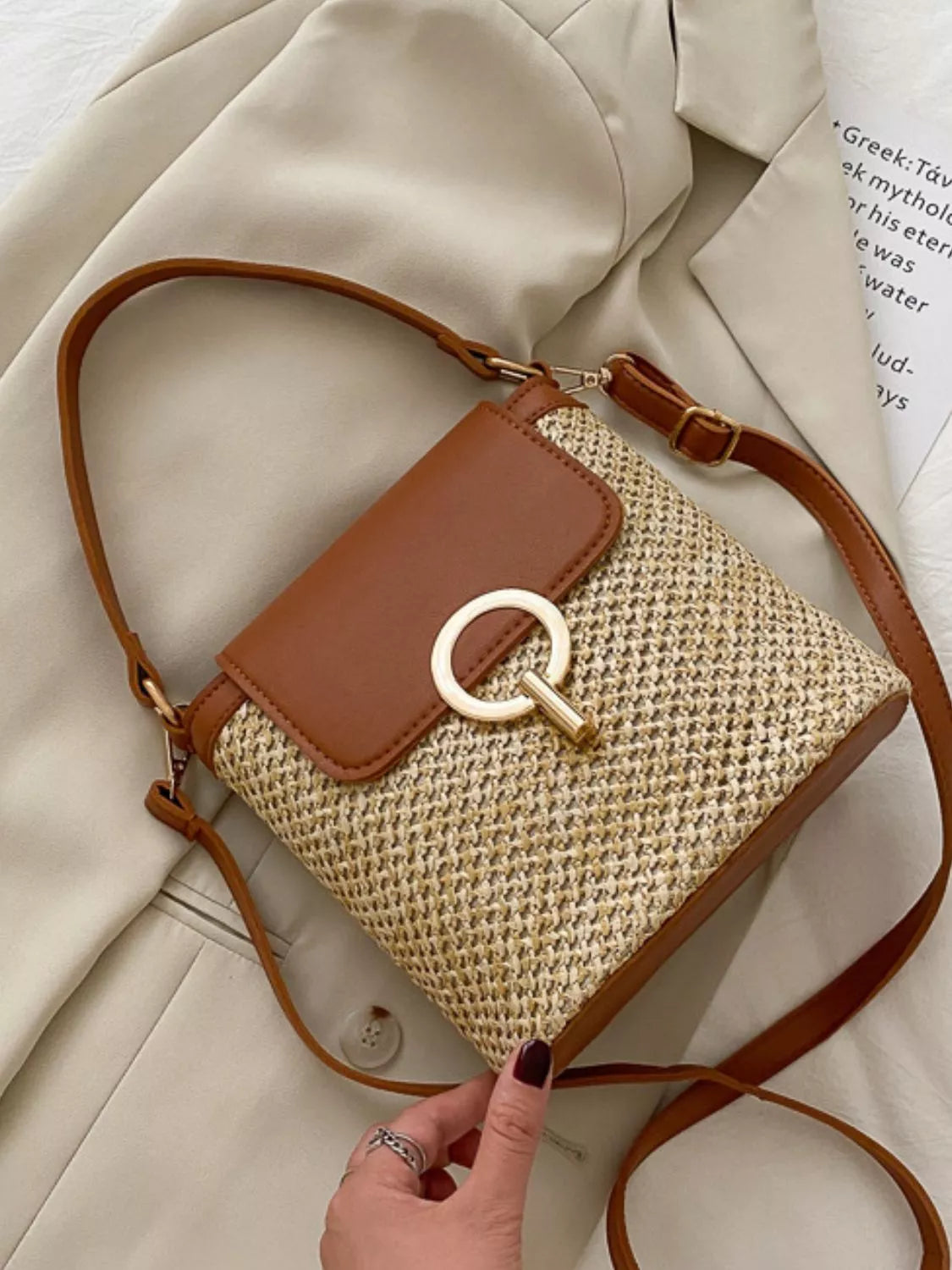 Woven Straw Crossbody Bag | Lily Bloom