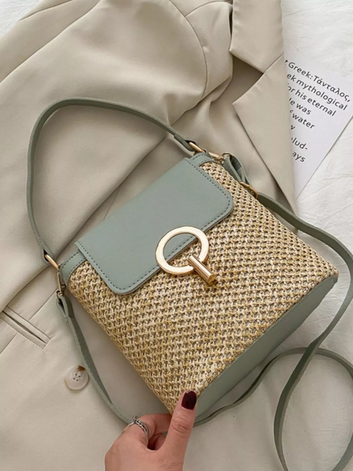 Woven Straw Crossbody Bag | Lily Bloom
