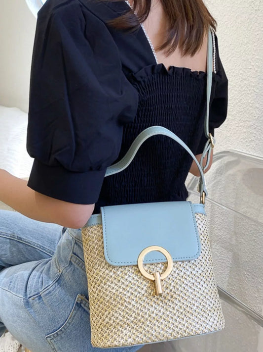 Woven Straw Crossbody Bag | Lily Bloom