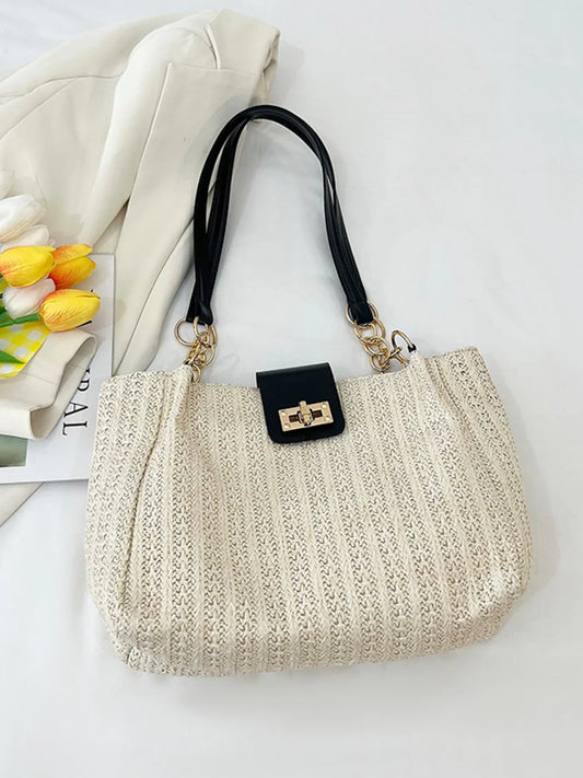 Woven Straw Shoulder Bag | Lily Bloom