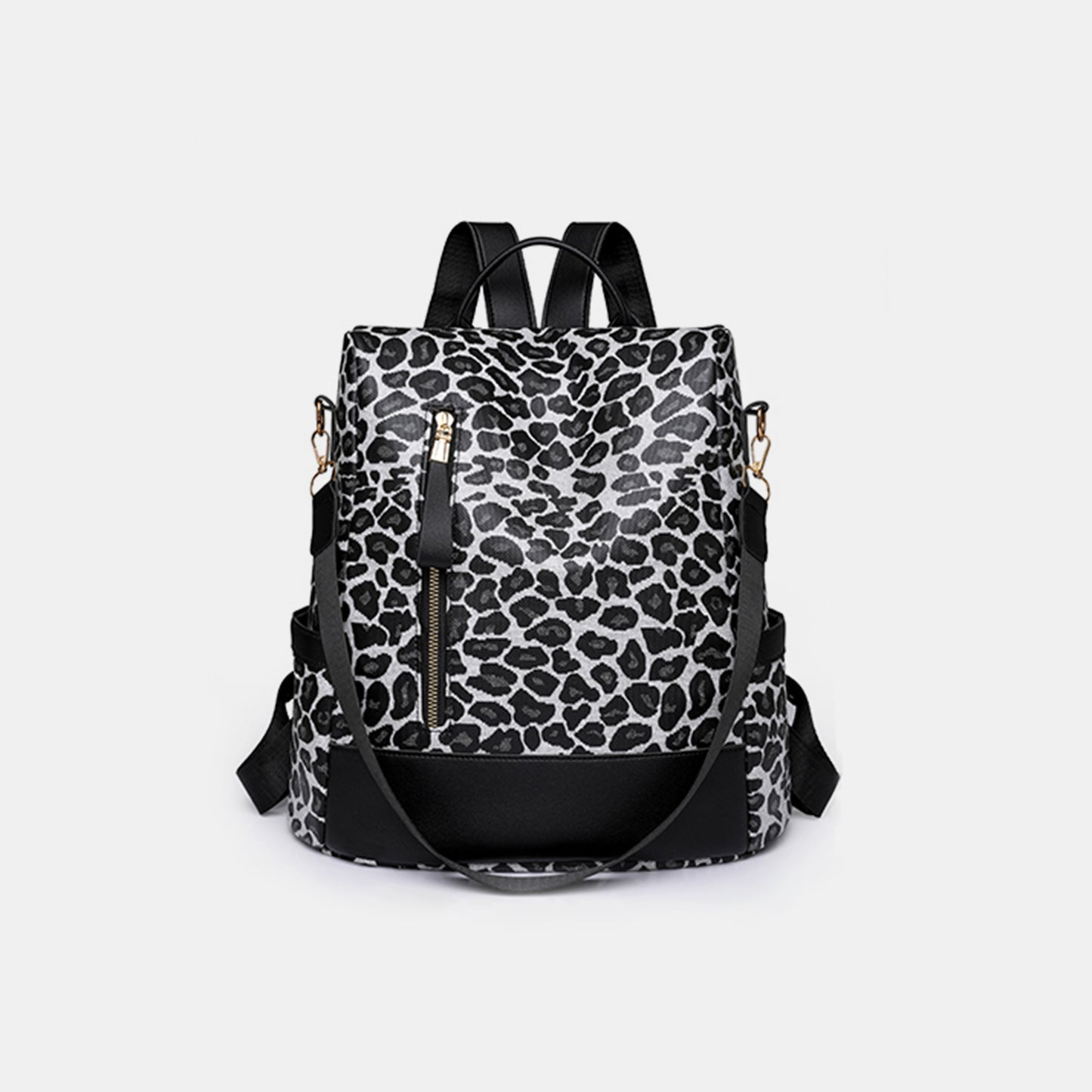 Leopard Leather Backpack Bag