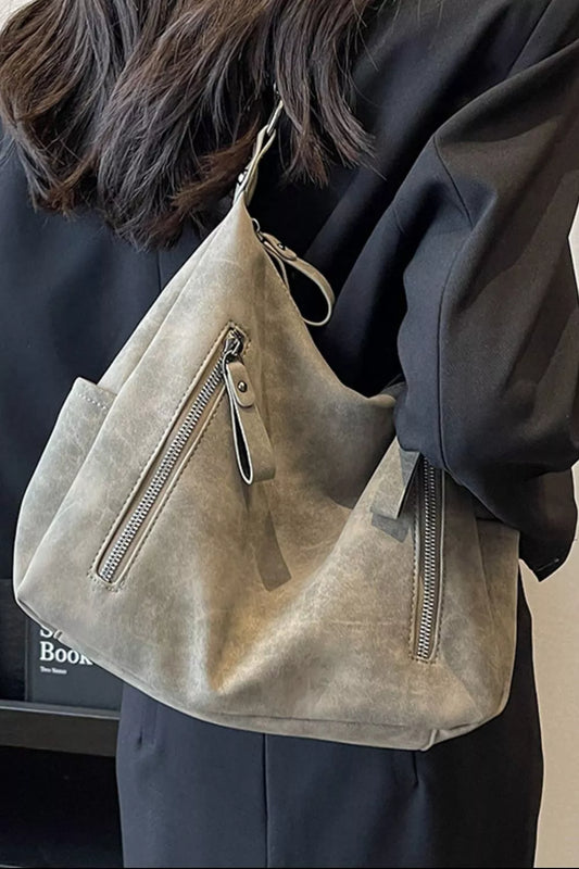 Zipper Details Adjustable Strap Crossbody Bag | Lily Bloom