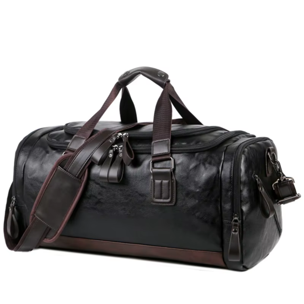Large Capacity Leather Travel Backpack