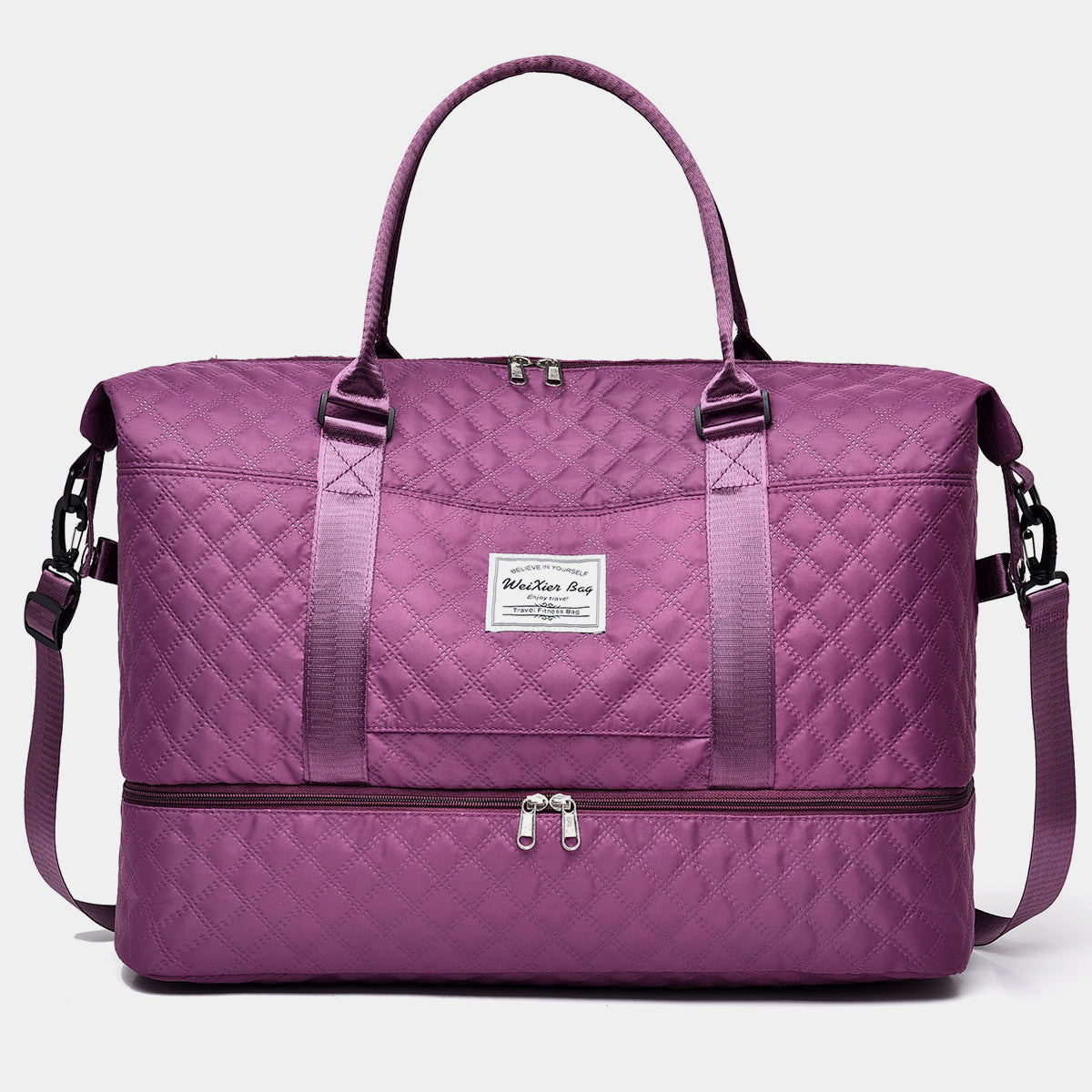 Diamond Grid Oxford Cloth Oversize Travel Bag - Lily Bloom Store