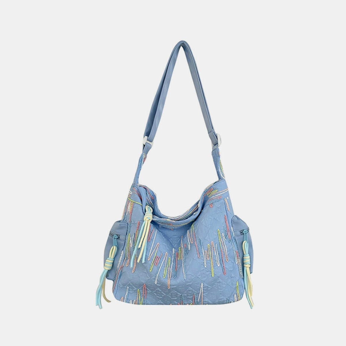Contrast Texture Shoulder Bag - Lily Bloom