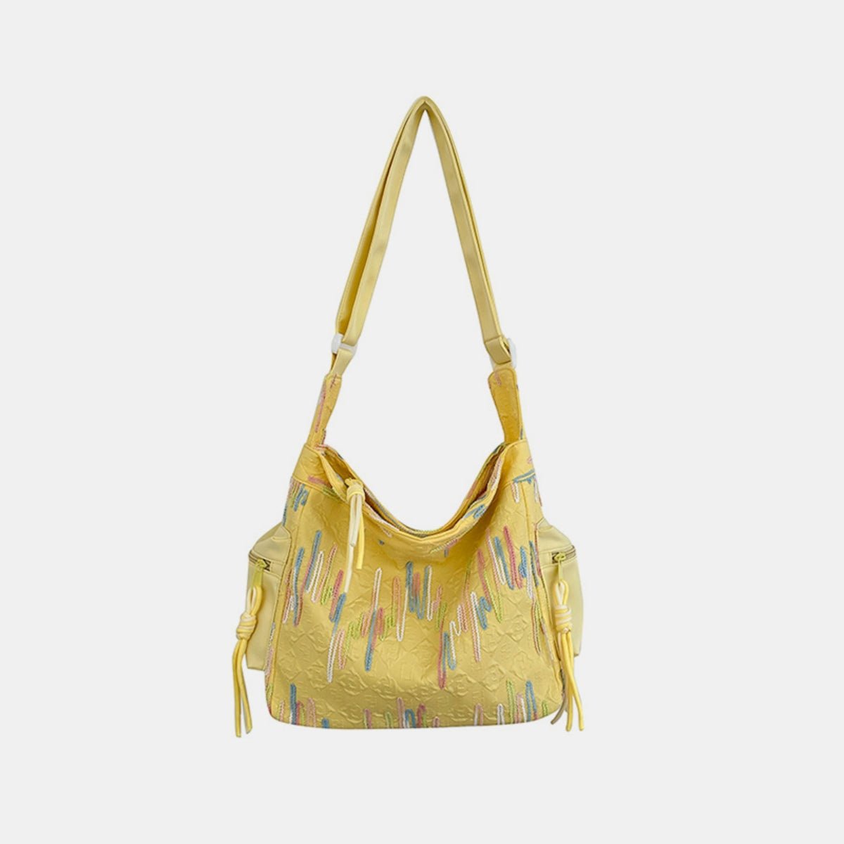 Contrast Texture Shoulder Bag - Lily Bloom