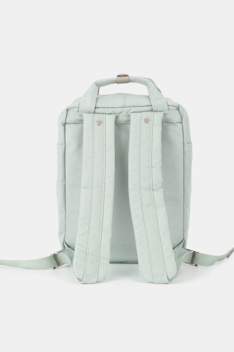 Contrast Water and Scratch - Resistant Nylon Backpack Bag - Lily Bloom