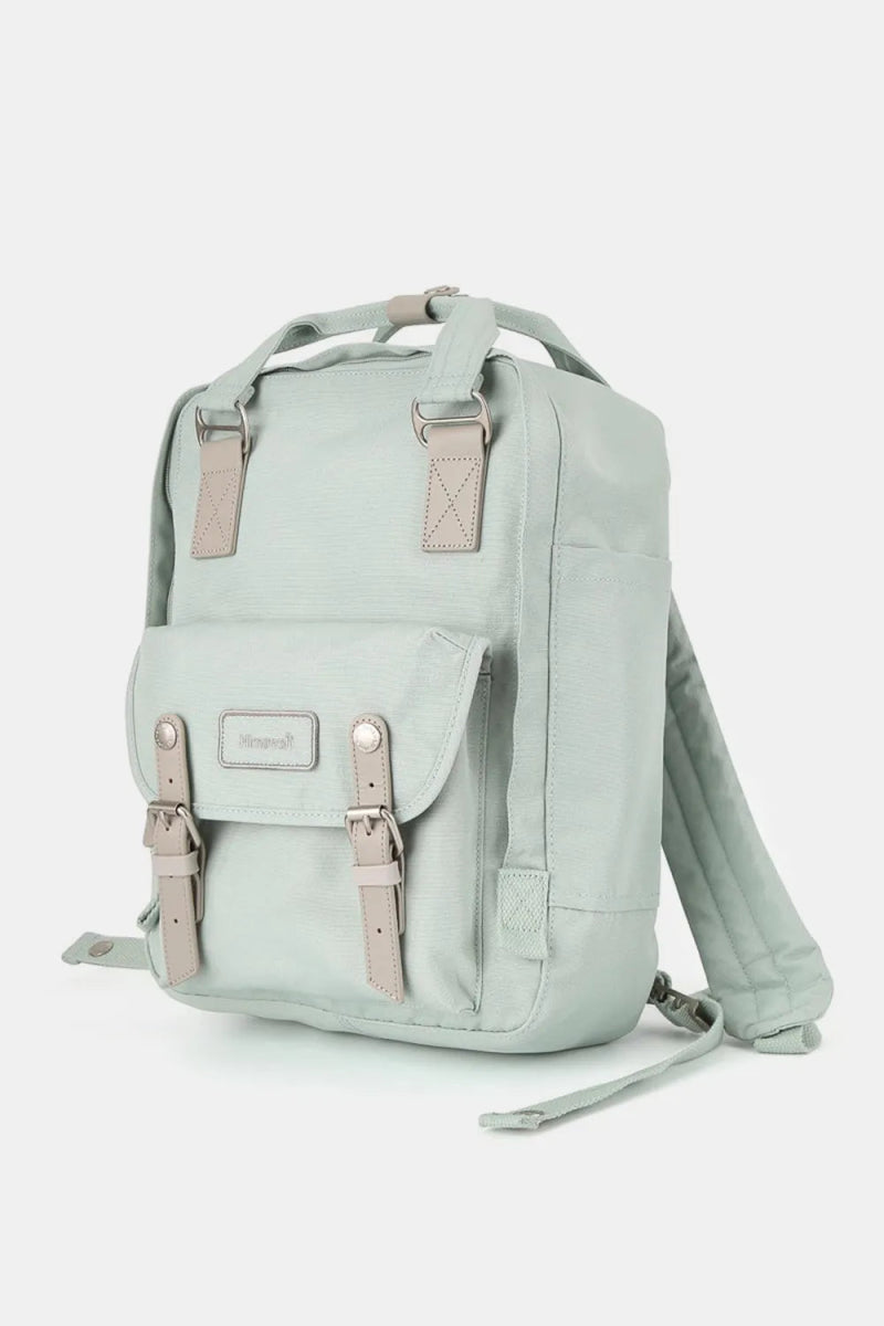 Contrast Water and Scratch - Resistant Nylon Backpack Bag - Lily Bloom