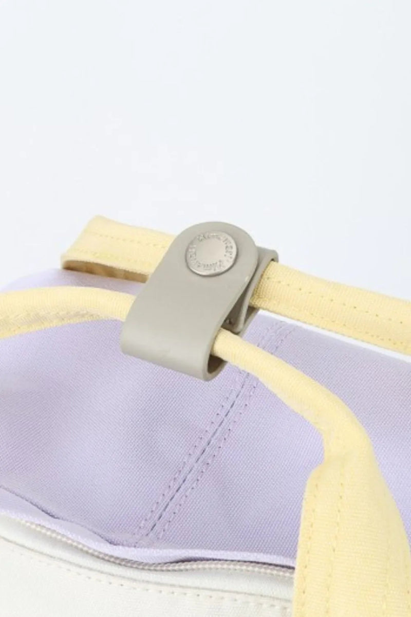 Contrast Water and Scratch - Resistant Nylon Backpack Bag - Lily Bloom